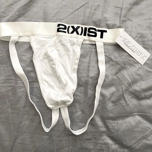 2(X)IST Jockstrap in white. Discontinued style.